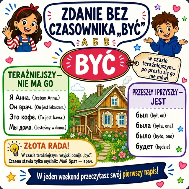 Mapa myśli: czasownik БЫТЬ